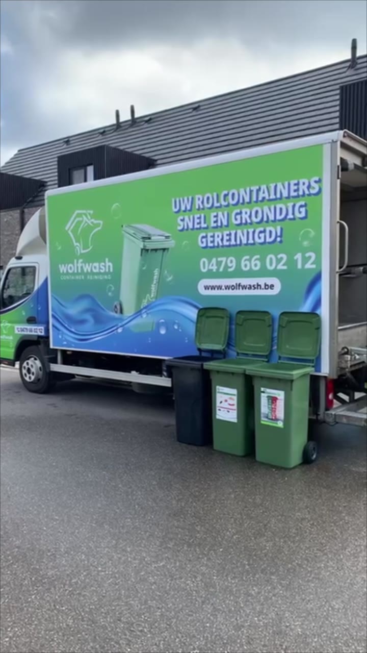 WolfWash containerreiniging close-up